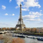 View On Eiffel Tower Seine And Main Monuments